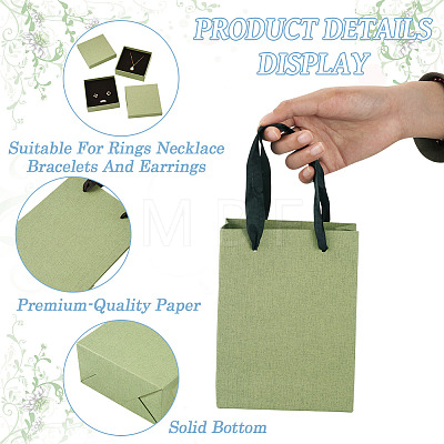 2Pcs Square Paper Jewelry Display Cases CON-TA0001-39F-01-1