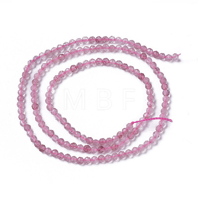 Natural Strawberry Quartz Beads Strands G-F596-18-2mm-1