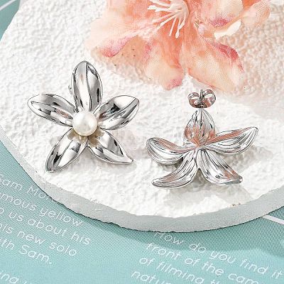 304 Stainless Steel Stud Earrings EJEW-S246-05P-1