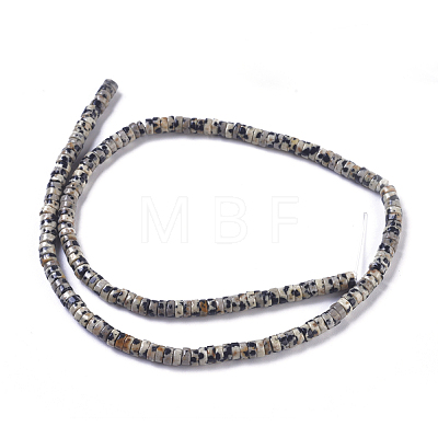 Natural Dalmatian Jasper Beads Strands G-I265-08-1