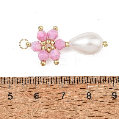 Electroplate Glass Pendants PALLOY-MZ01382-03-1