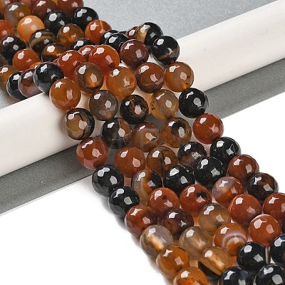 Natural Agate Beads Strands G-M437-B01-01O-1