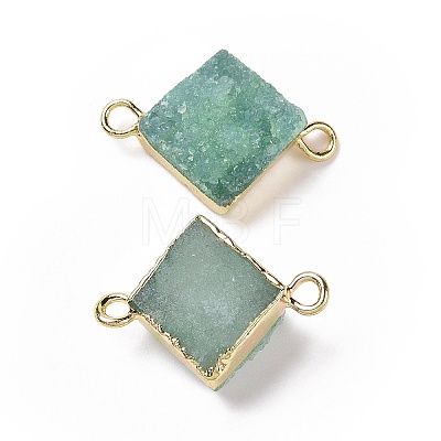 Natural Druzy Quartz Links connectors G-P396-09G-09-1