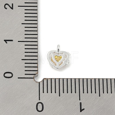 925 Sterling Silver Micro Pave Cubic Zirconia Pendants STER-Q002-02B-1