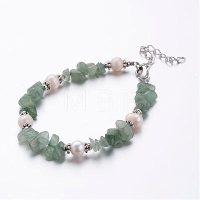 Mixed Stone Bracelets BJEW-JB02470-1