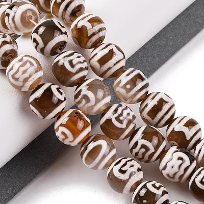 Tibetan Style dZi Beads G-U006-06B-01-1