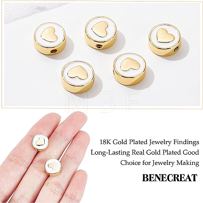 Brass Enamel Beads KK-BC0004-57-1