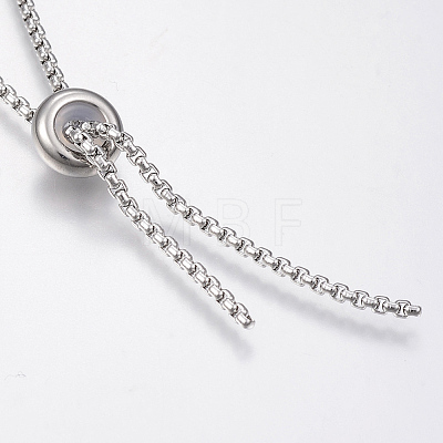 Tarnish Resistant 304 Stainless Steel Box Chain Necklace Making MAK-K011-01P-1