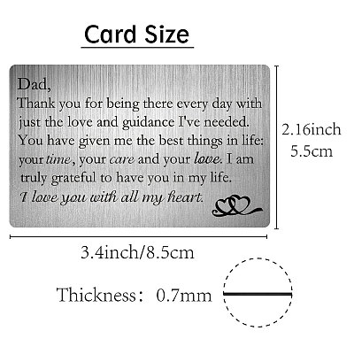 Rectangle 201 Stainless Steel Custom Blank Thermal Transfer Wallet Card DIY-WH0252-006-1