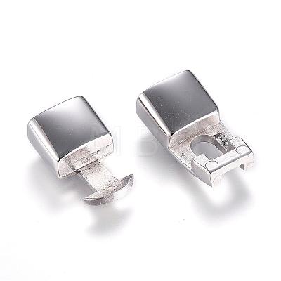 304 Stainless Steel Snap Lock Clasps STAS-D159-05-1