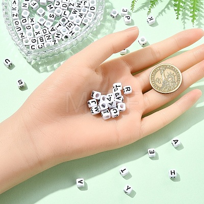 Acrylic Horizontal Hole Letter Beads OACR-YW0002-08-1