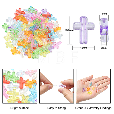 250Pcs Transparent Acrylic Beads TACR-CJ0001-54-1