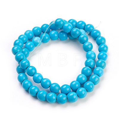 Synthetic Turquoise Beads Strands X-TURQ-G106-8mm-02F-1