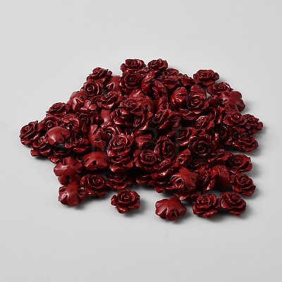 Opaque Resin Beads RESI-WH0035-84-1