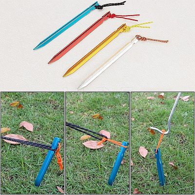 SUPERFINDINGS Aluminum Alloy Tent Stakes FIND-FH0001-72-1