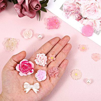 50G Resin Acrylic DIY Accessories Simulation Baroque Style Rose Halo Dyed Mixed Flower DIY Accessories JX581E-1