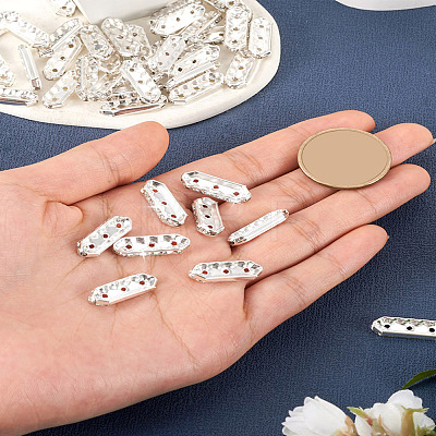 100Pcs 3-Hole Iron Grade A Rhinestone Bridge Spacers RB-SW0001-02-1