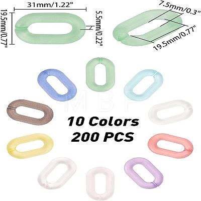 SUPERFINDINGS Transparent Acrylic Linking Rings OACR-FH0001-012-1