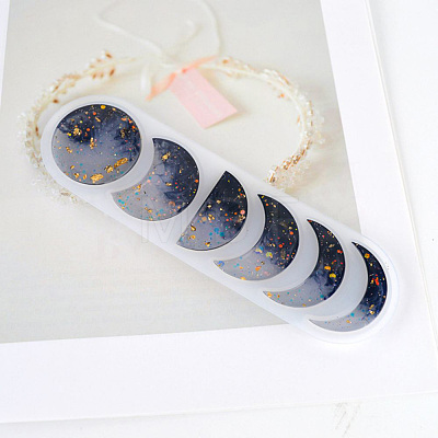 Phases of the Moon Silicone Molds X-DIY-P025-02-1