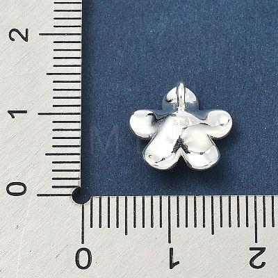 925 Sterling Silver Flower Charms STER-H119-02S-1