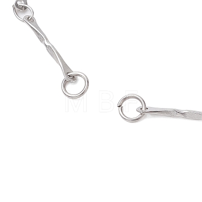 Stainless Steel Bar Link Chain Bracelet Makings AJEW-JB01290-02-1