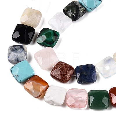 Natural & Synthetic Mixed Gemstone Beads Strands G-T138-160-1