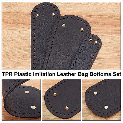 TPR Plastic Imitation Leather Bag Bottoms Set FIND-WH0013-96-1