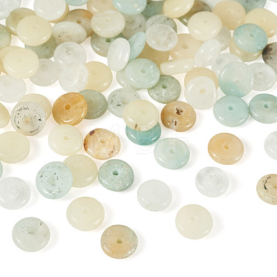 180Pcs 4 Styles Natural White African Opal & Flower Amazonite & Quartz Crystal Beads G-TA0003-14-1