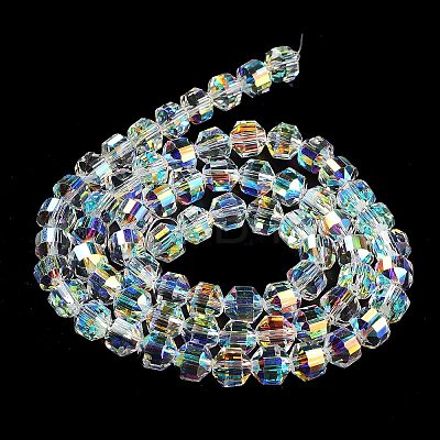 Electroplate Rondelle Glass Beads Strands EGLA-A036-09A-AB01-1