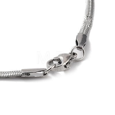 304 Stainless Steel Flat Snake Chain Necklaces for Women NJEW-D058-05P-1