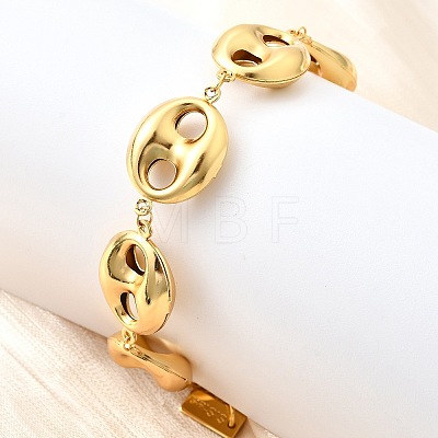 304 Stainless Steel Link Bracelets for Women BJEW-P354-05G-1