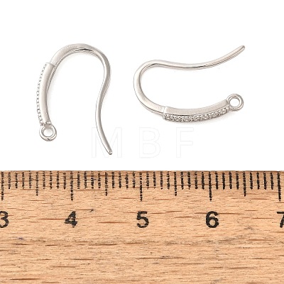 Anti-Tarnish Rhomdium Plated Sterling Silver Earring Hooks STER-NH0011-01P-1