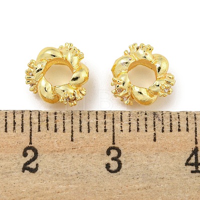 Rack Plating Brass Cubic Zirconia Beads KK-L215-315A-G-1