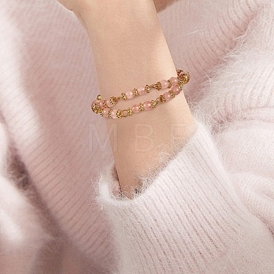 4Pcs 4 Style Gemstone Beaded Multi-strand Bracelets Set for Women BJEW-SW00038-1