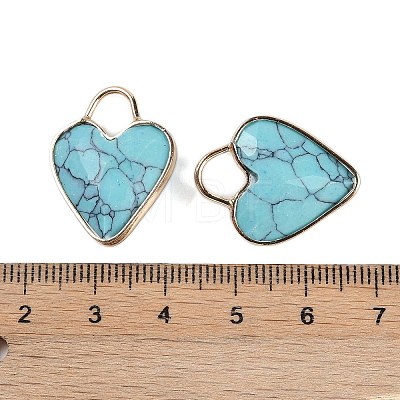 Synthetic Turquoise Faceted Pendans KK-L218-005G-02-1