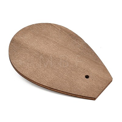 Teardrop Shape Wood Slant Back Single Bracelet Display Stands ODIS-K004-05-1