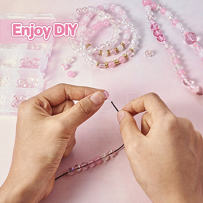 200Pcs 10 Style Transparent Acrylic Beads Sets MACR-TA0001-27-1