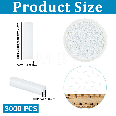3000Pcs Opaque Glass Bugle Beads GLAA-PA0001-86-1