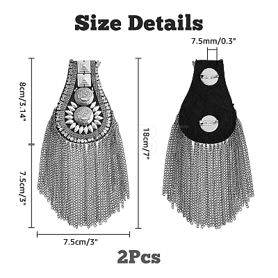 2Pcs Fashionable Tassel Epaulettes DIY-FH0005-31-1