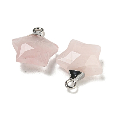 Natural Rose Quartz Pendants G-P540-01P-05-1