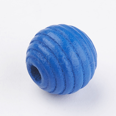 Natural Maple Wood Beehive Beads WOOD-Q030-48G-1