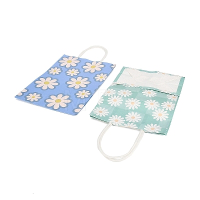 4 Styles Flower Print Paper Gift Bags with Handles TH-CBA170C-03-1