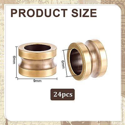 24Pcs Brass European Beads KK-FG0001-39-1