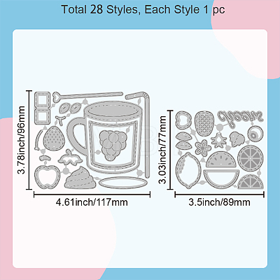 Carbon Steel Cutting Dies Stencils DIY-WH0309-1726-1