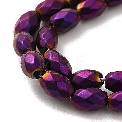 Electroplated Strong Magnetic Synthetic Hematite Beads Strands G-P518-02-1