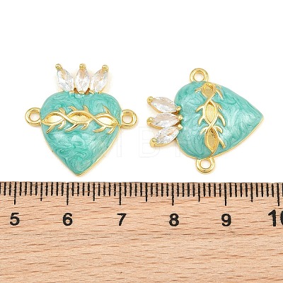 Brass Pave Clear Cubic Zirconia Connector Charms CU-CBA3D67-03G-03-1