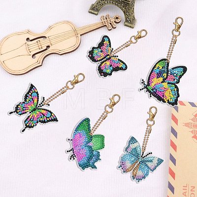 Butterfly DIY Diamond Painting Pendant Decoration Kits PW-WG10066-01-1
