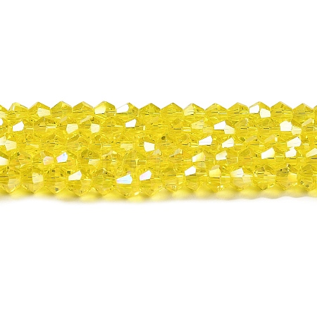 Transparent Electroplate Glass Beads Strands EGLA-A039-T2mm-B21-1