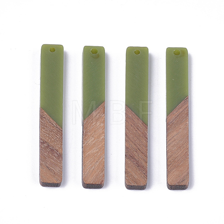 Resin & Walnut Wood Big Pendants RESI-S358-39D-1