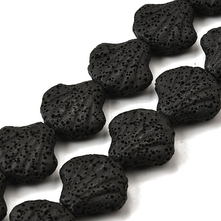 Dyed Natural Lava Rock Beads Strands G-A264-A04-01C-1